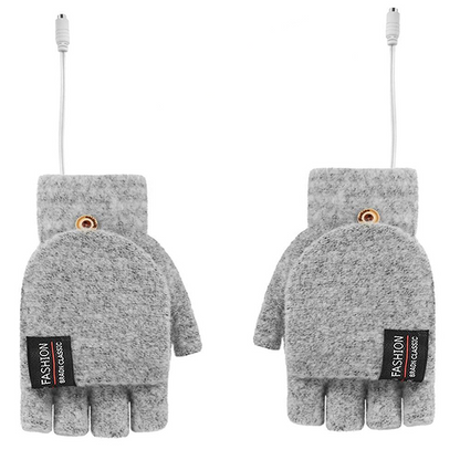 USB Electric Heating Half-Finger Gloves