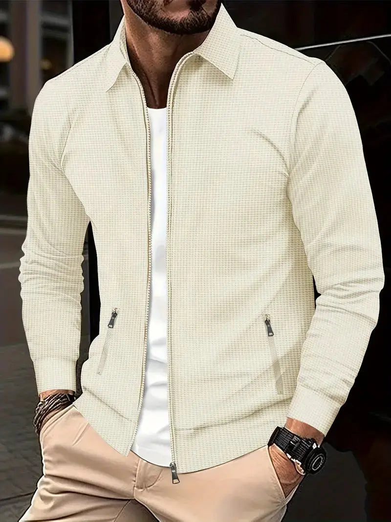 Classic Men's Zip Cardigan Sweater - OutfitLondon