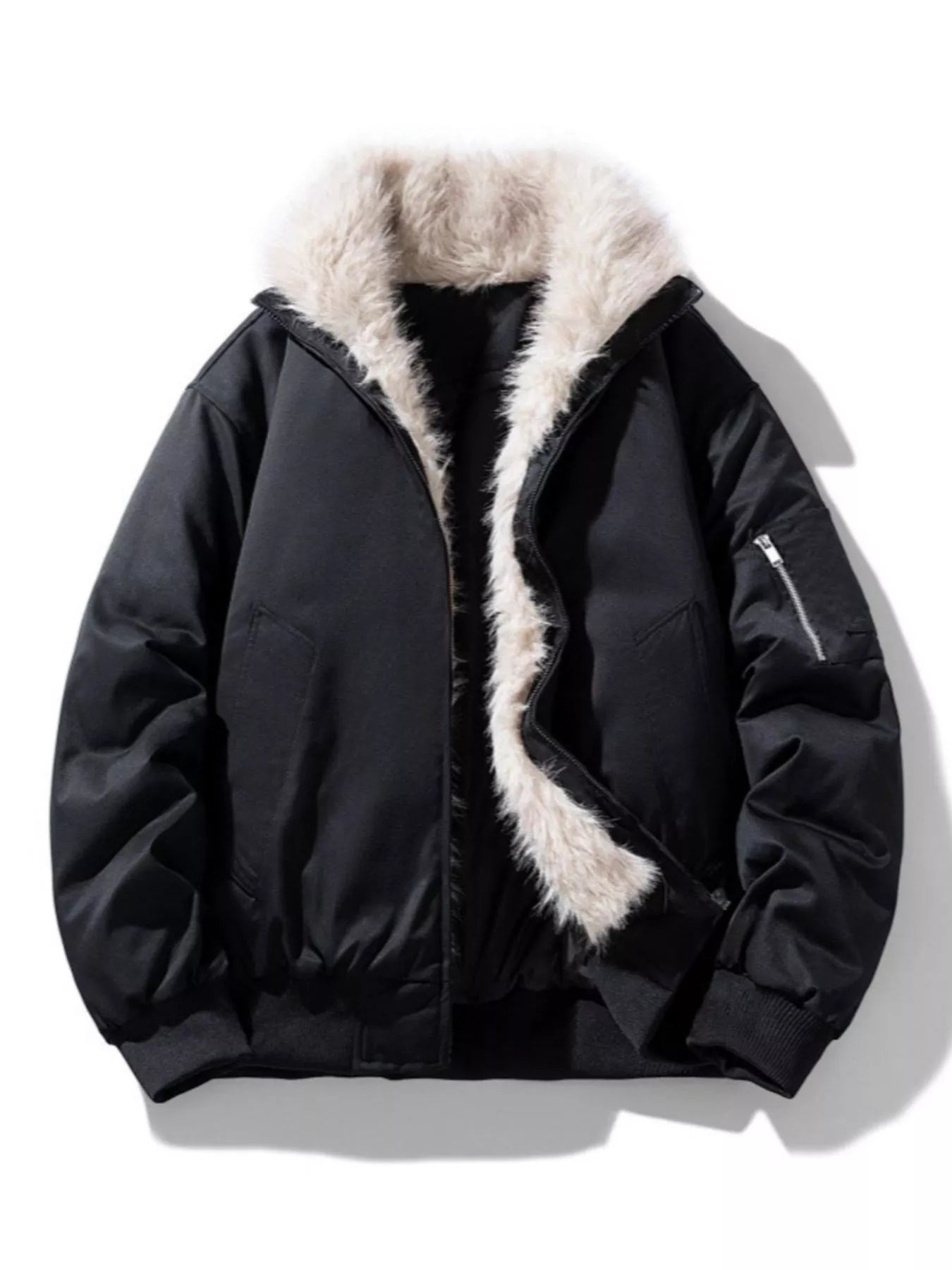 Big Mens Padded Zip Jacket