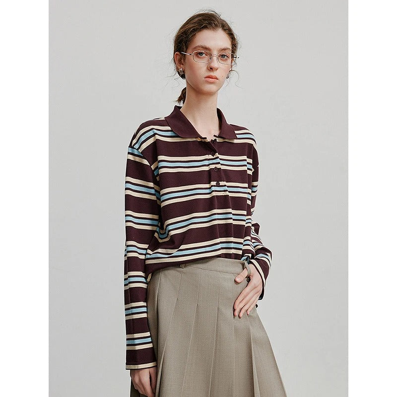 Timeless Horizontal Stripe Button Down Shirt - OutfitLondon