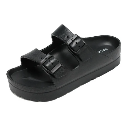 Women's Platform Clogs with Arch Support Adjustable Beach Sandals