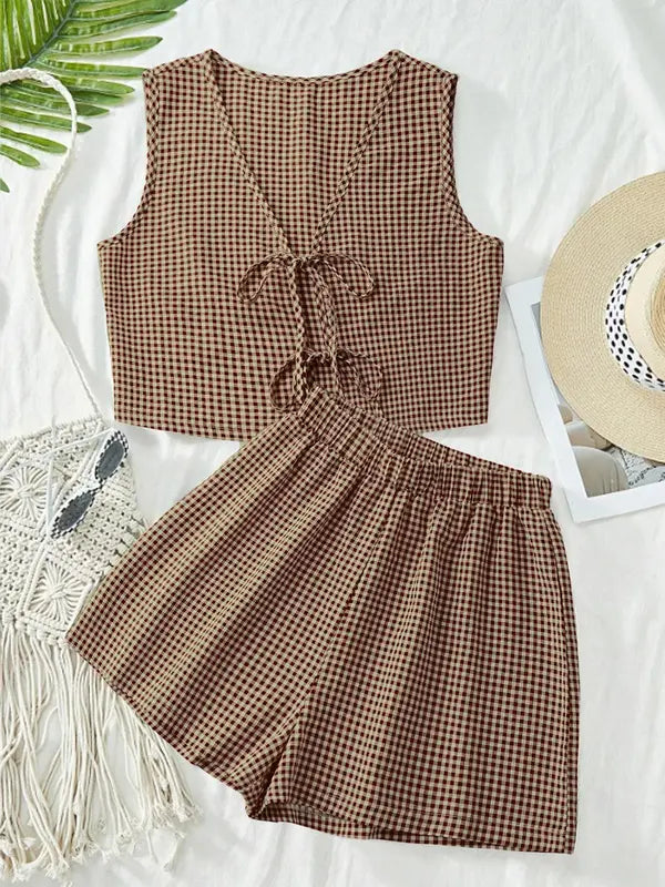 Women's Stylish Tank Top and Shorts Outfit Set - OutfitLondon