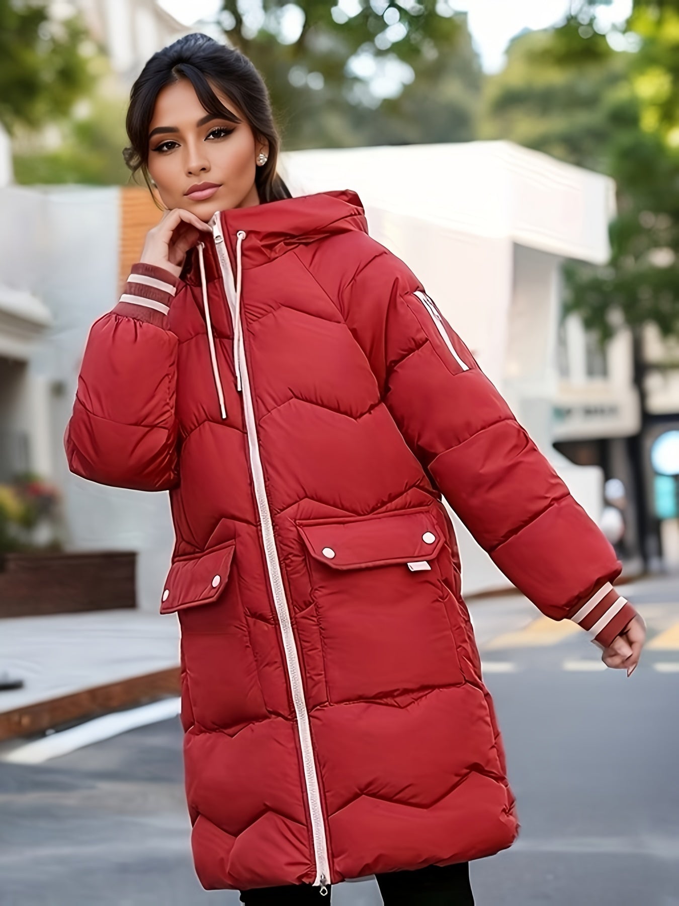 Waterproof Ladies Long Winter Parka Jacket - OutfitLondon