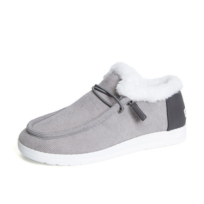 Flat Slip-On Bootie Warm Lining Ankle Snow Boots