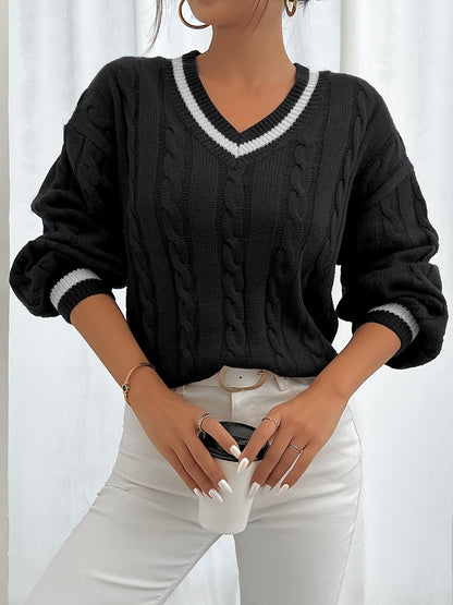 Soft Cable Knit Sweater in Pastel Shade - OutfitLondon