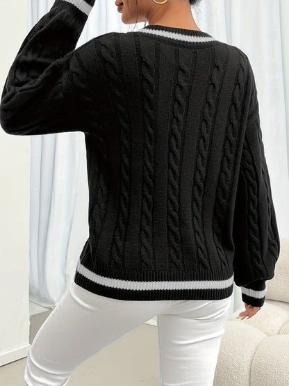 Soft Cable Knit Sweater in Pastel Shade