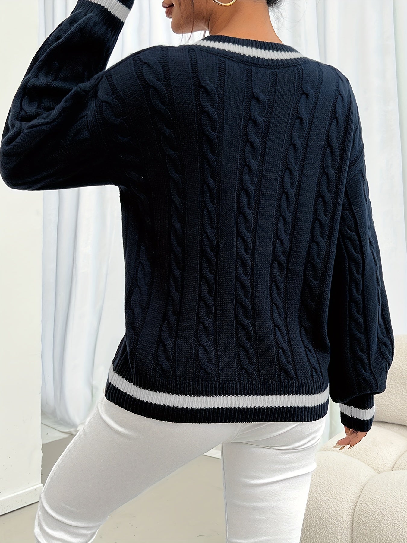 Soft Cable Knit Sweater in Pastel Shade