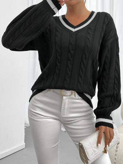 Soft Cable Knit Sweater in Pastel Shade