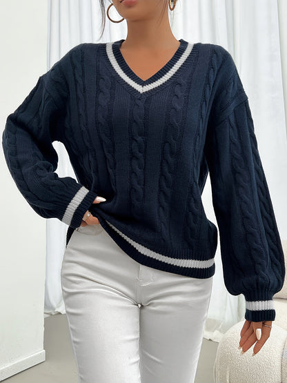 Soft Cable Knit Sweater in Pastel Shade