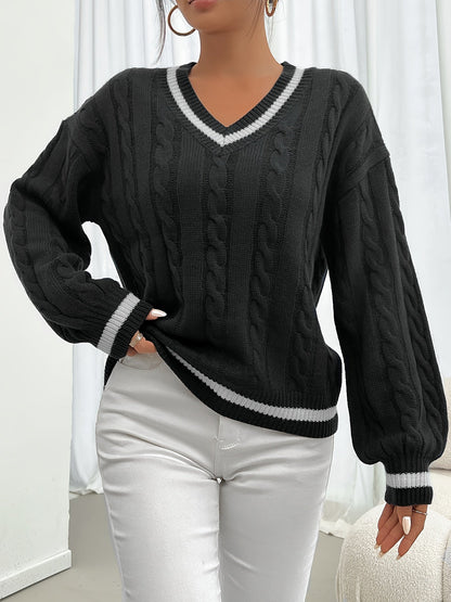 Soft Cable Knit Sweater in Pastel Shade
