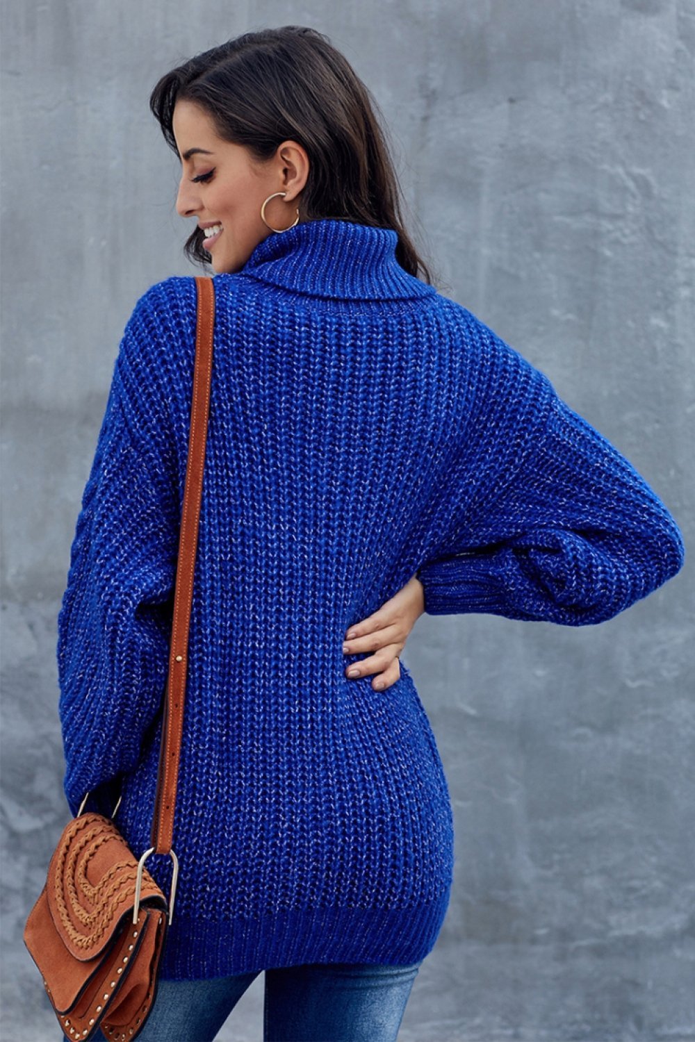 Cozy Braided Turtleneck Sweater for Women