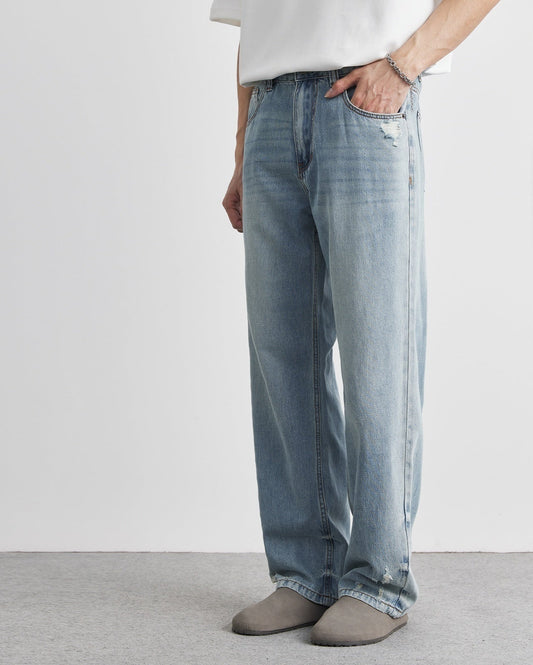Men's Casual Denim Relaxed Fit Straight Leg Jeans