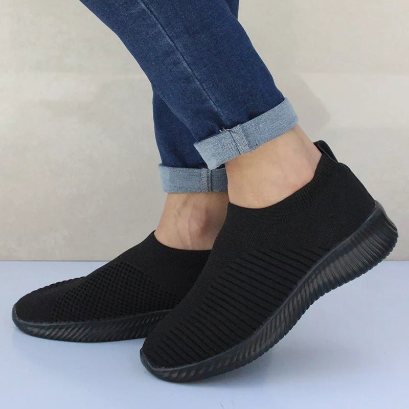 Women Shoes Knitting Sock Slip On Flat Sneakers