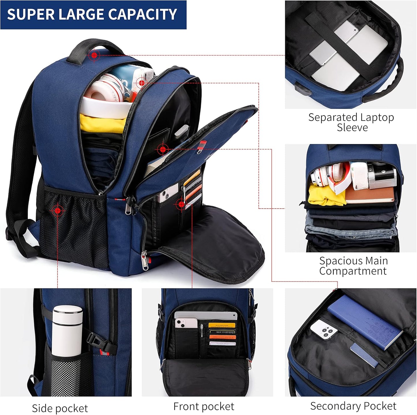 Durable Laptop Backpack with USB and Anti-Theft Features