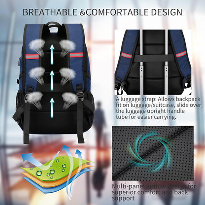 Durable Laptop Backpack with USB and Anti-Theft Features