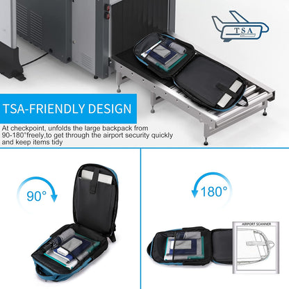 Durable Laptop Backpack with USB and Anti-Theft Features