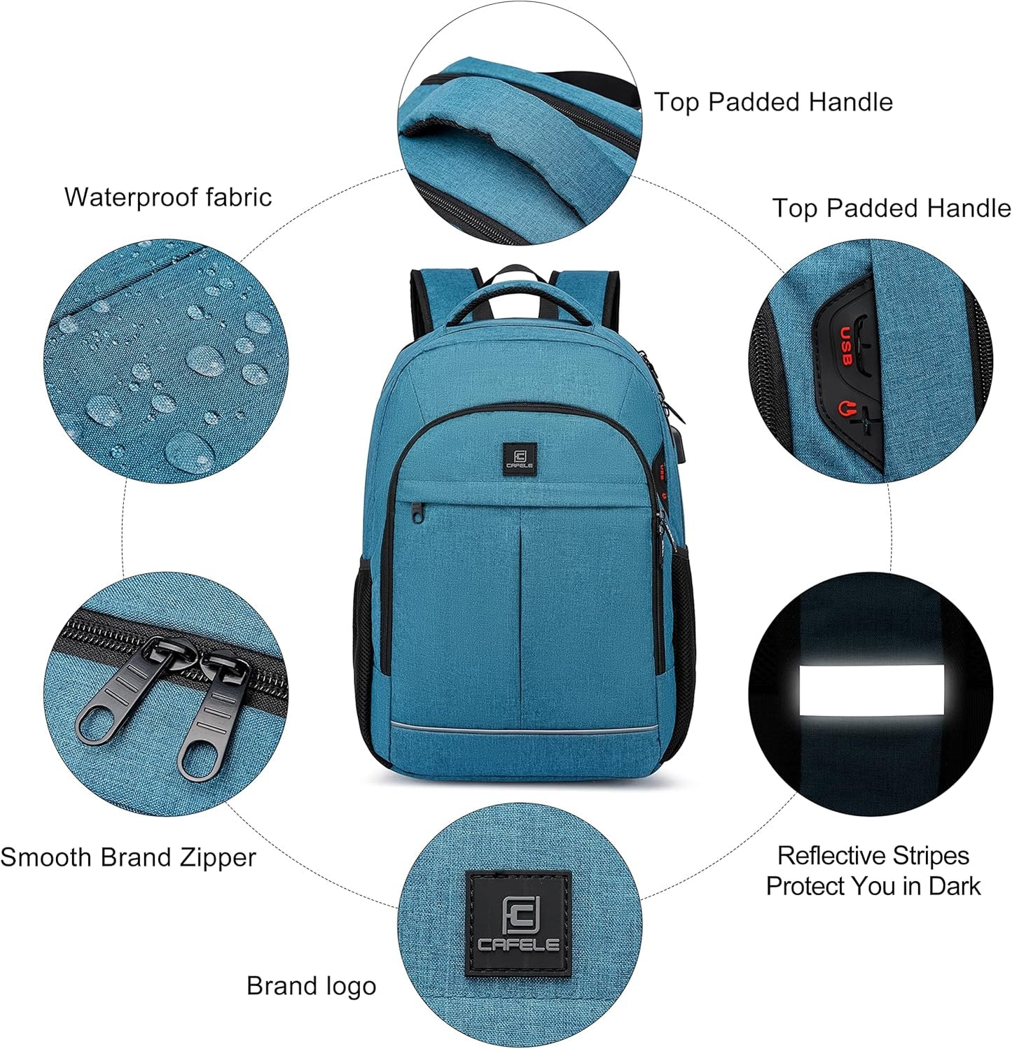 Durable Laptop Backpack with USB and Anti-Theft Features