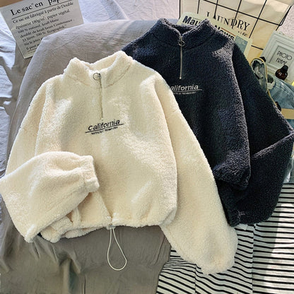 Women's Soft Fleece Sweatshirt for Cold Weather - OutfitLondon
