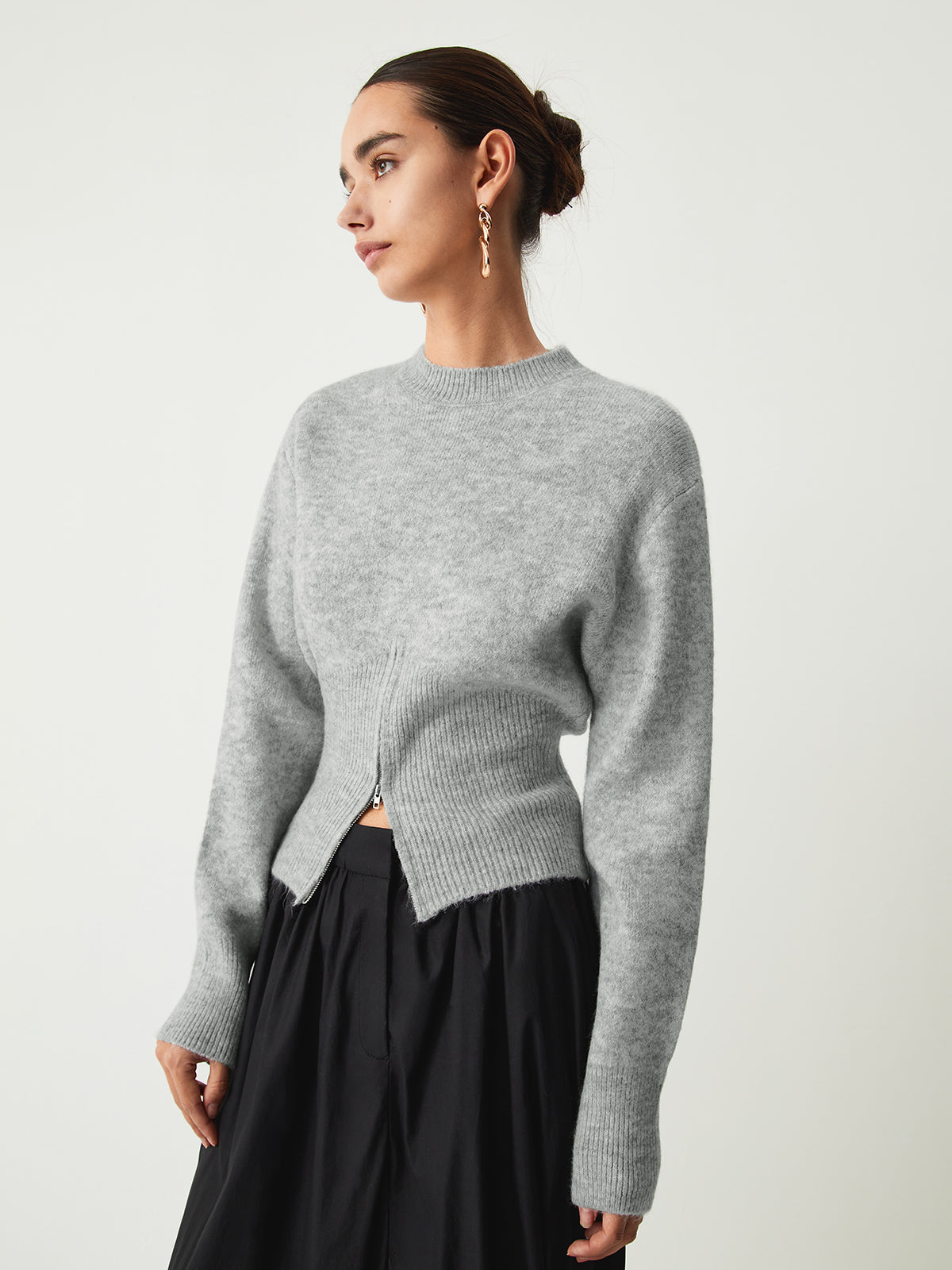 Cozy Oversized Half-Zip Fleece Sweater - OutfitLondon