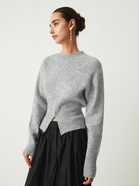 Cozy Oversized Half-Zip Fleece Sweater - OutfitLondon