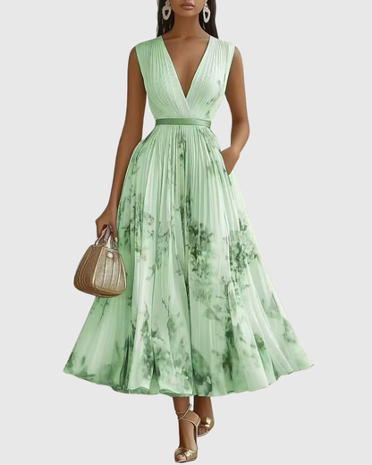 Image of Carla | Women's Sleeveless A-Line Midi Dress