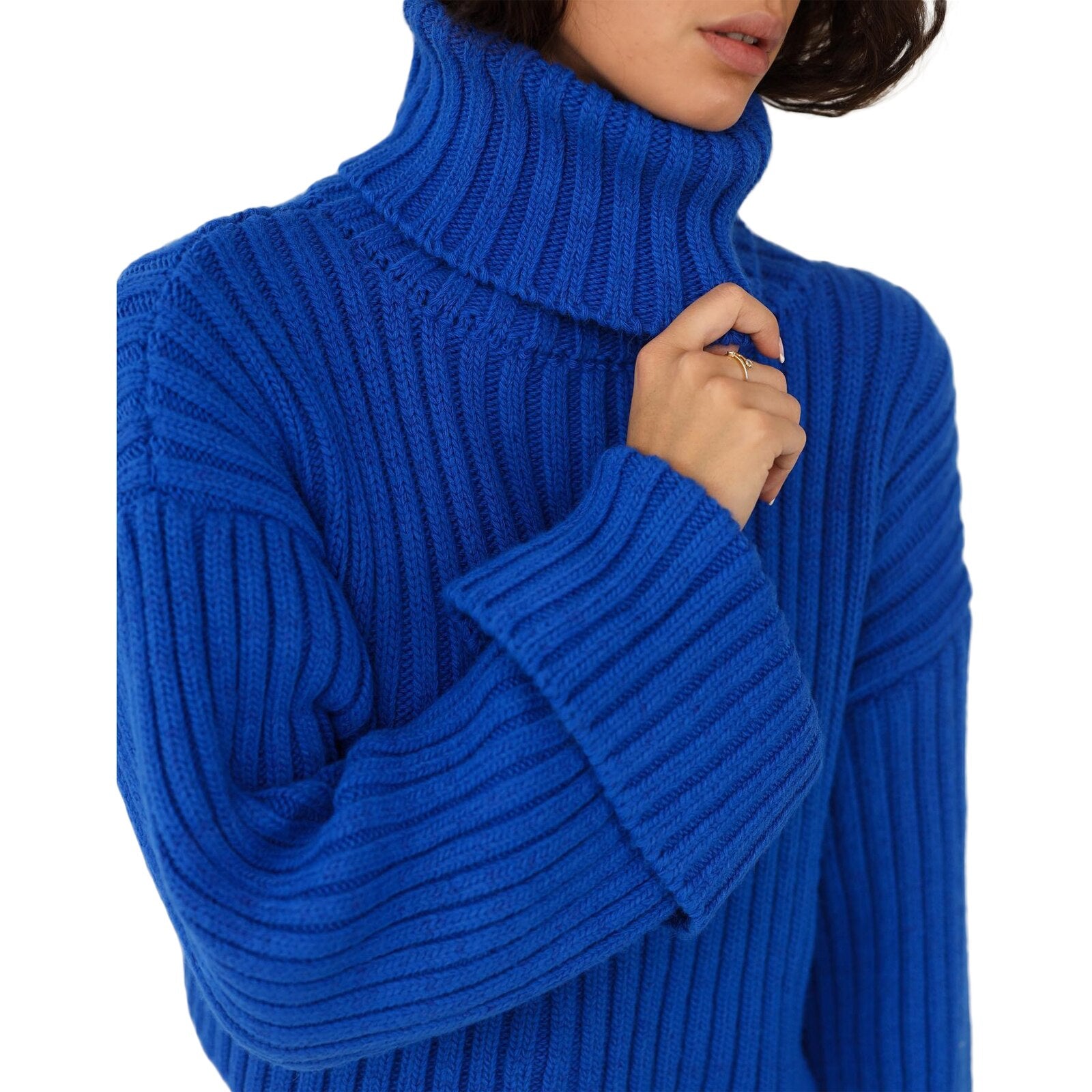 Women's Simple Crew Neck Jumper - OutfitLondon