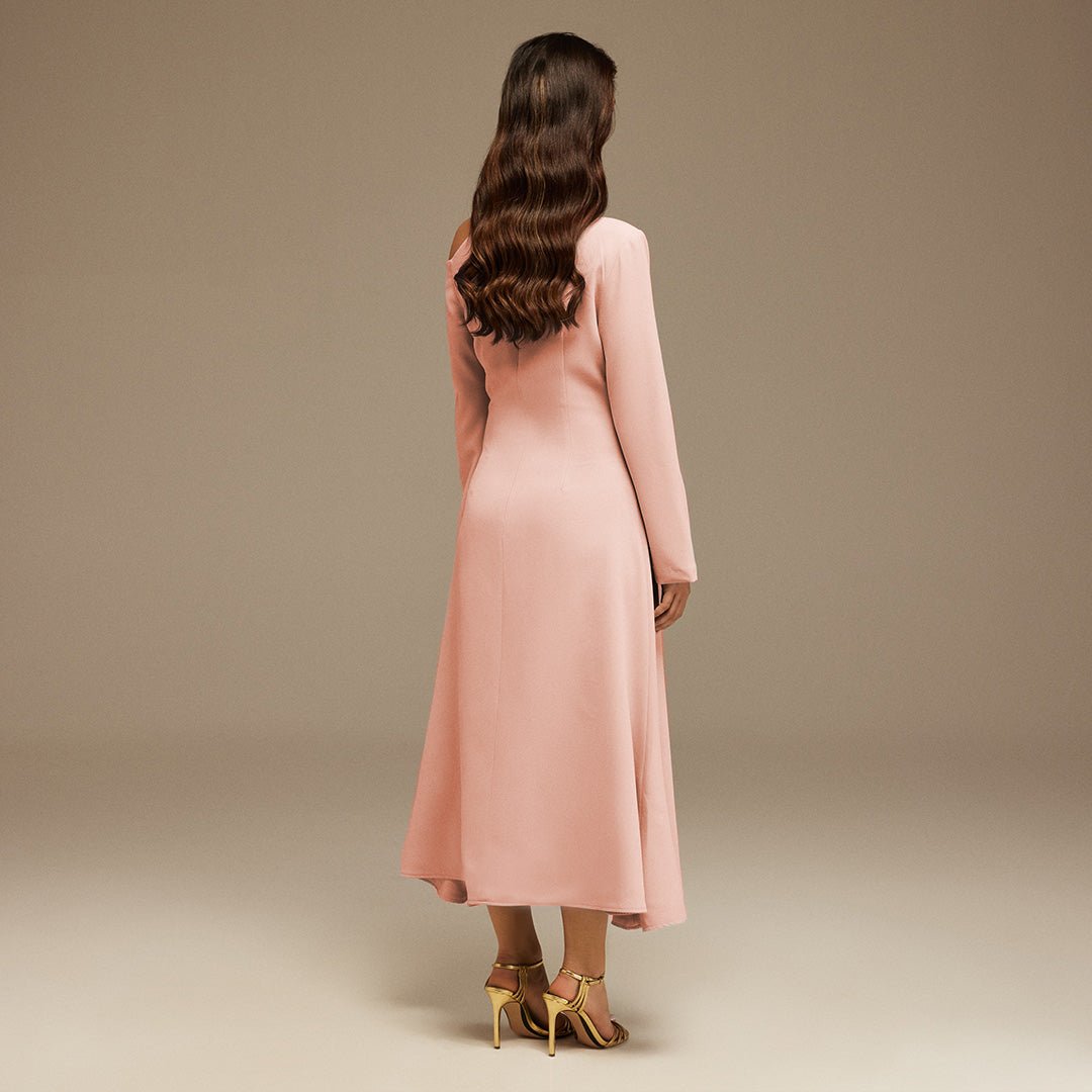 Cassandra | Asymmetric Fit Crepe Wedding Guest Dress