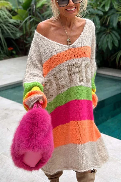 Relaxed Fit Beach Sweater - Pastel