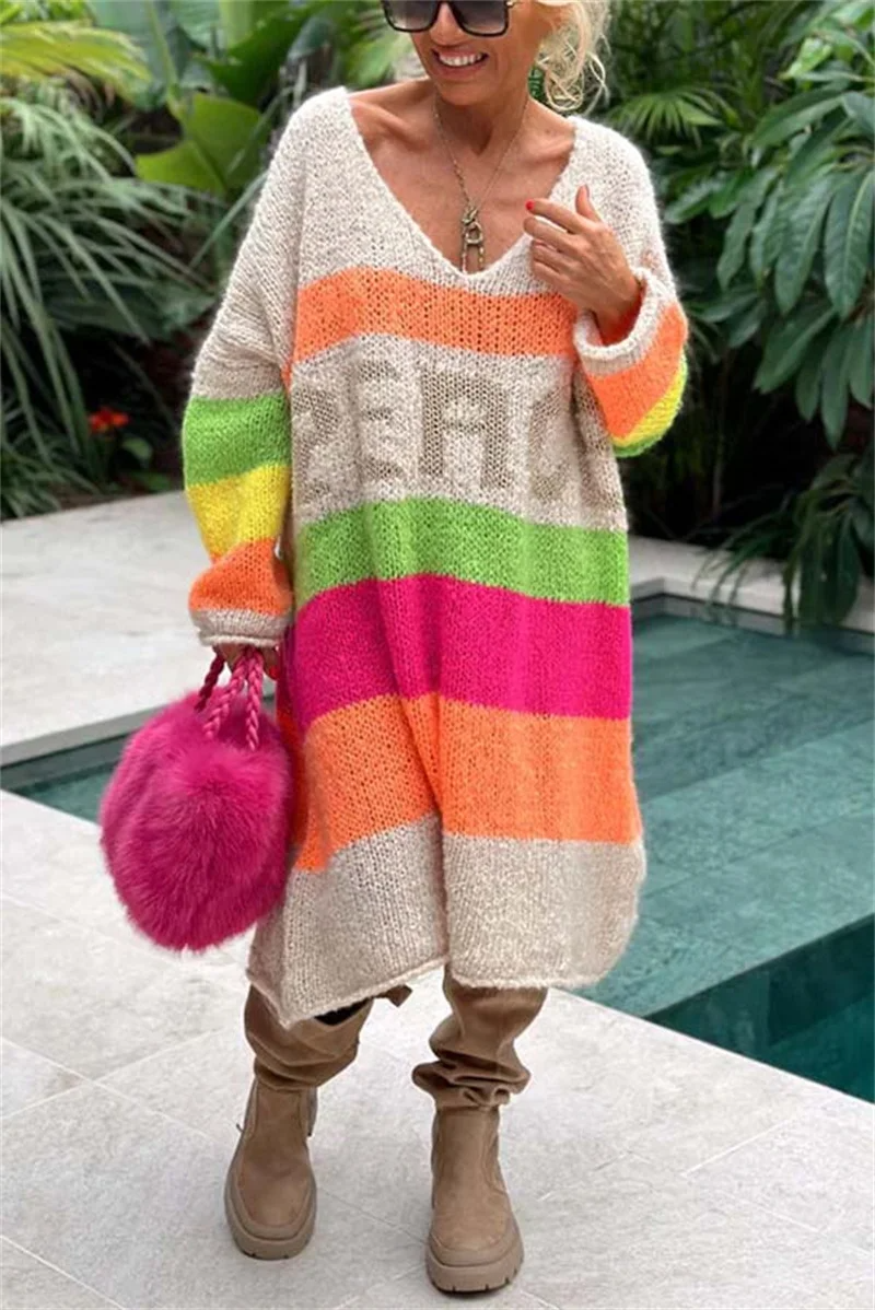 Relaxed Fit Beach Sweater - Pastel