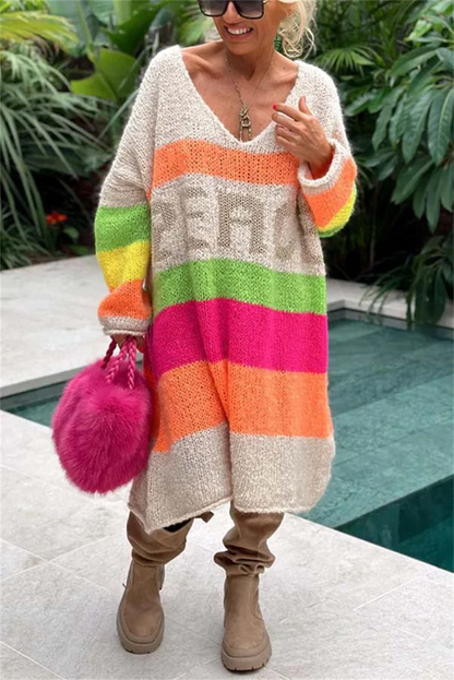 Relaxed Fit Beach Sweater - Pastel