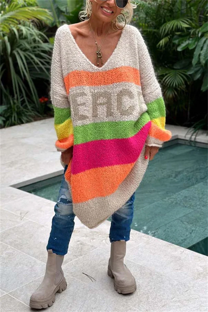 Relaxed Fit Beach Sweater - Pastel