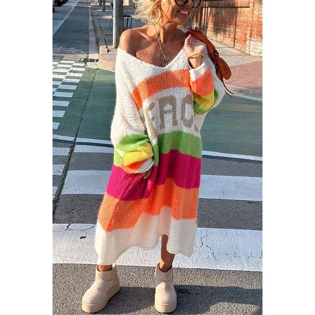 Relaxed Fit Beach Sweater - Pastel