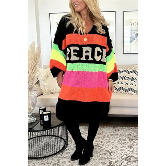 Relaxed Fit Beach Sweater - Pastel