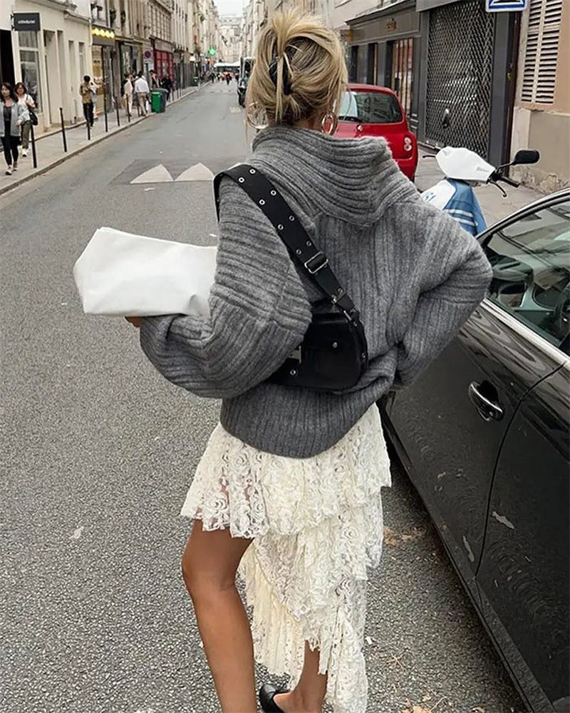 Relaxed Fit Off Shoulder Sweater