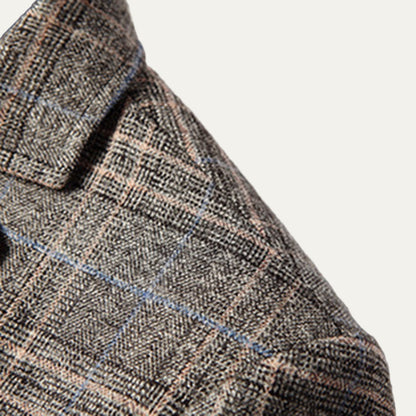 Stylish Men's Checked 2 Button Jacket