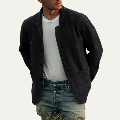 Men's Textured Zipper Sweater Jacket