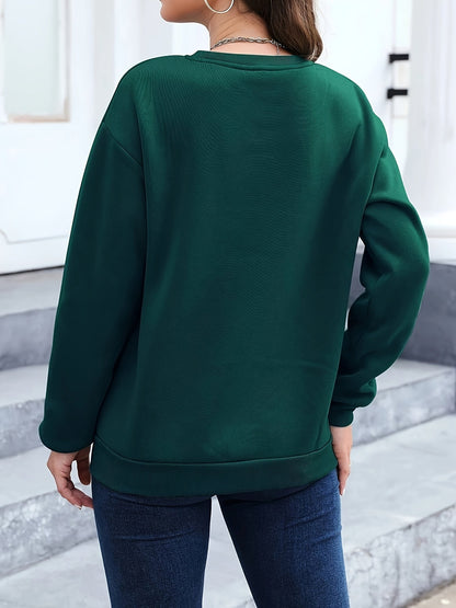 Relaxed Fit Sweatshirt with Bird Pattern