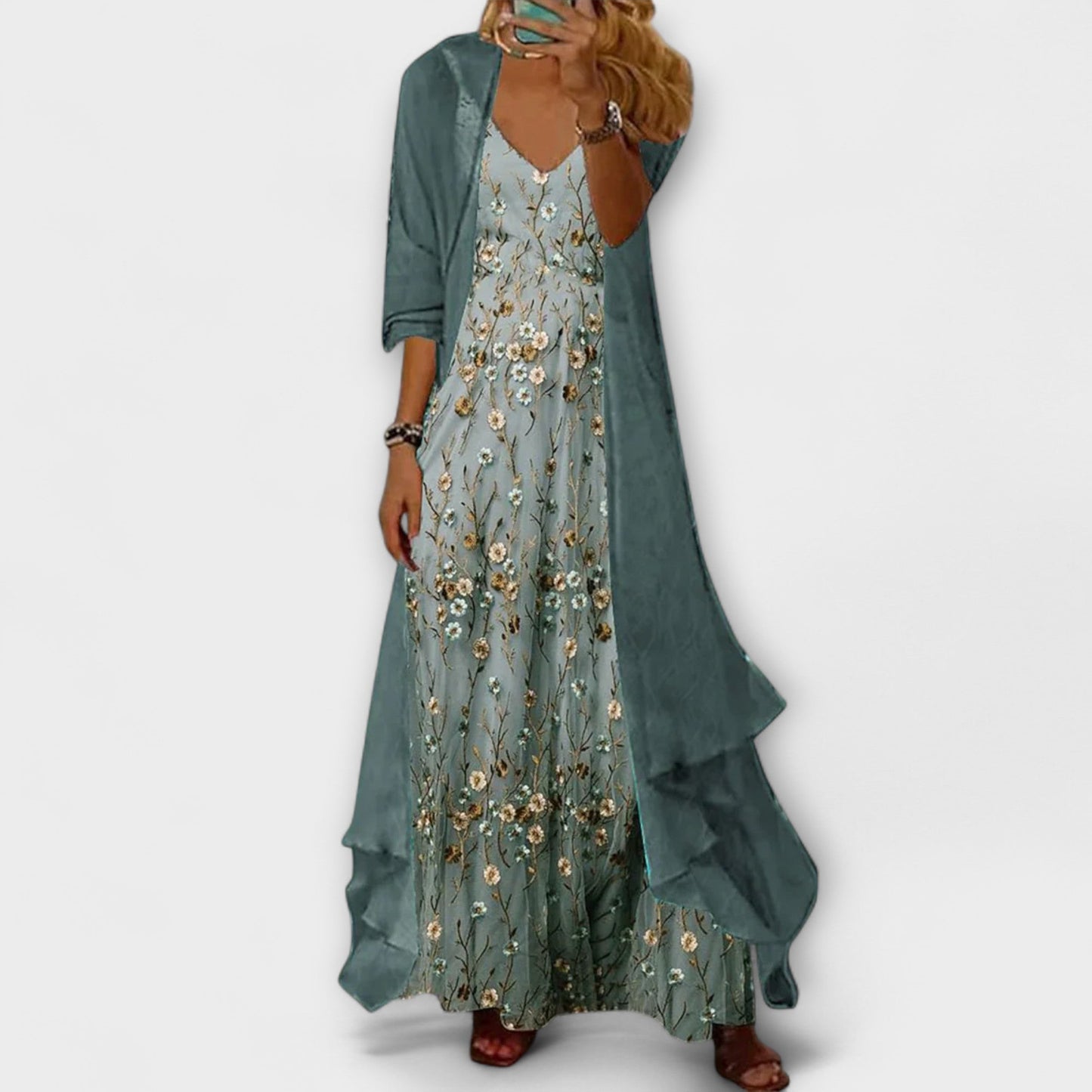 Elegant Sleeveless V Neck Maxi Dress for Women