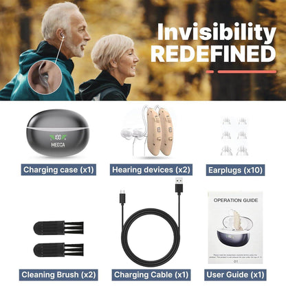BTE Digital Hearing Aids Rechargeable Hearing Aids for Seniors