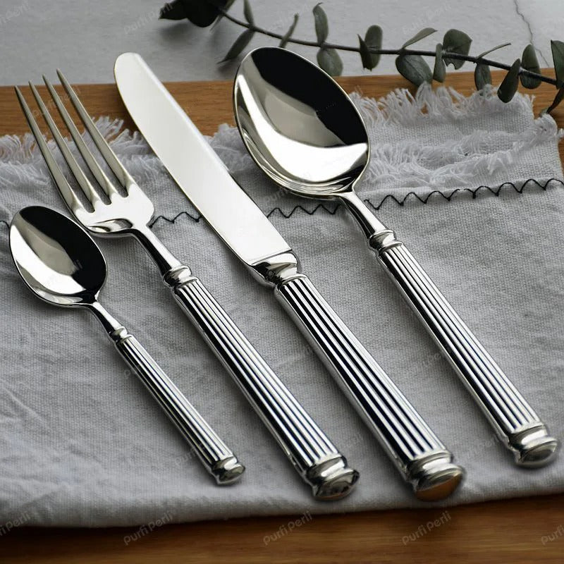 Luxury Silverware Dinner Fork Set - OutfitLondon
