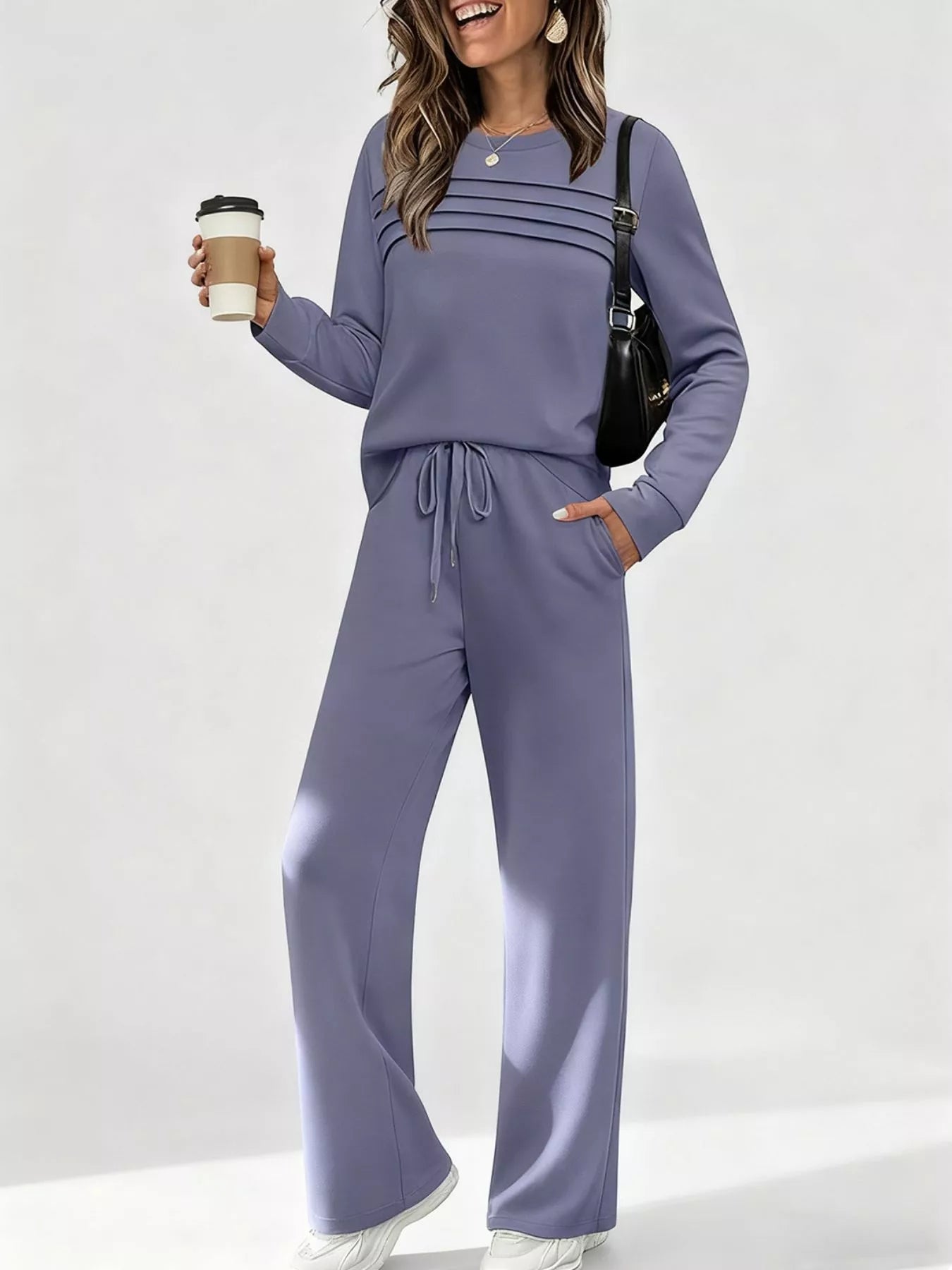 Soft Cozy Loungewear Top and Pants Set