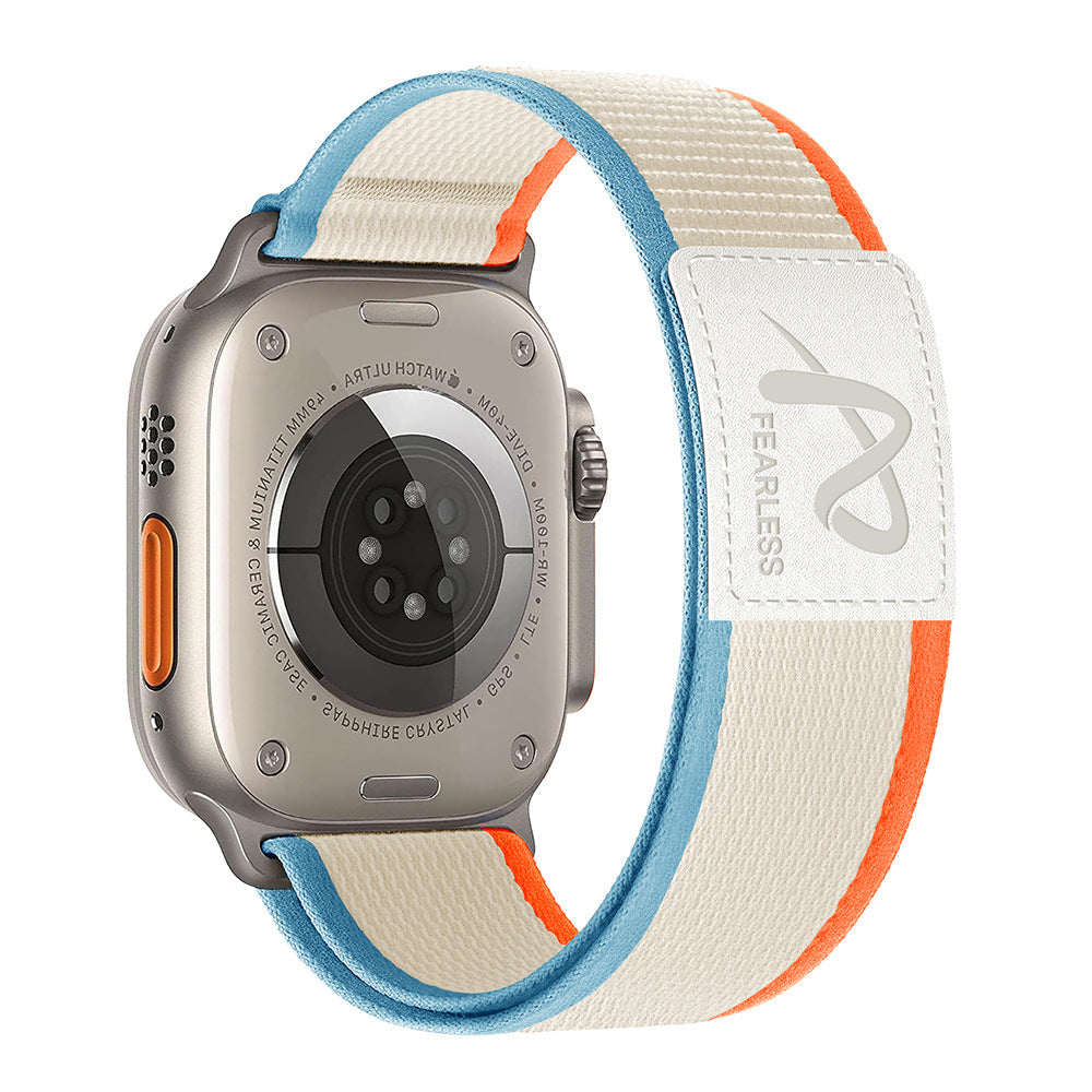 Strong Adjustable Strap for Apple Watch with Leather Accent