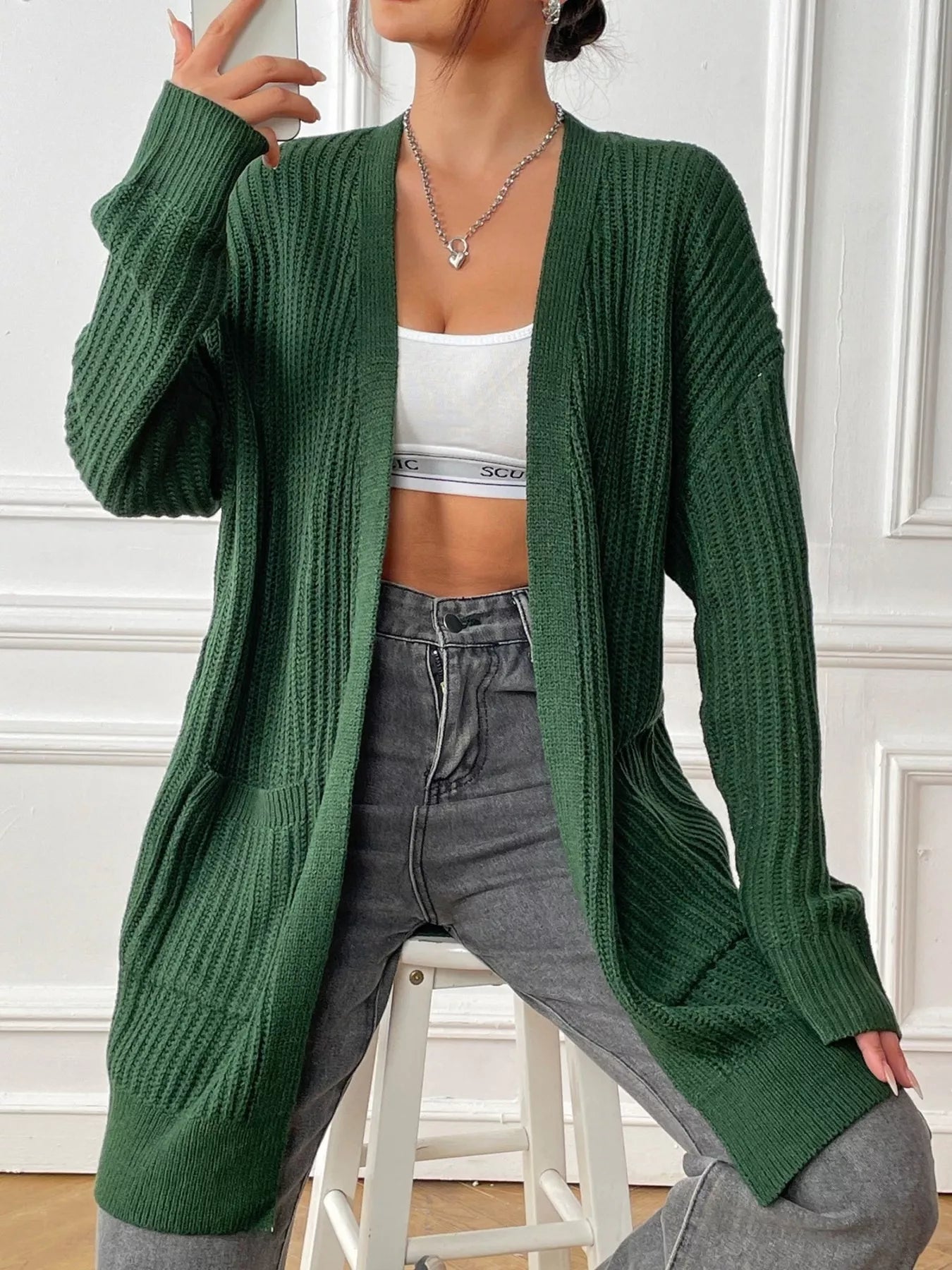 Oversized Soft Relaxed Fit Cardigan Sweater - OutfitLondon