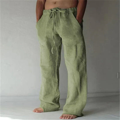 Relaxed Fit Mens Elastic Waist Pants