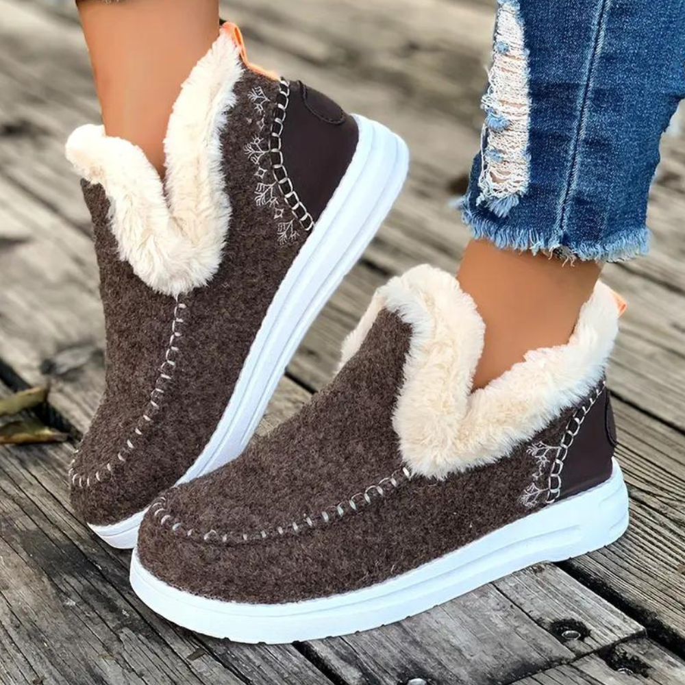 Warm Waterproof Women's Snow Boots for Winter