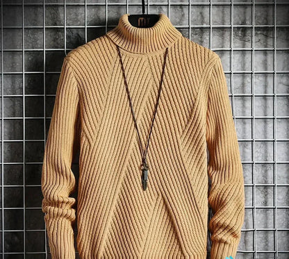 Soft Cream Classic Men's Cashmere Sweater - OutfitLondon
