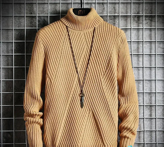 Soft Cream Classic Men's Cashmere Sweater - OutfitLondon