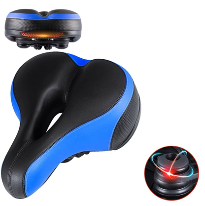 Most Comfortable Bike Seat With Memory Foam Waterproof Bike Saddle Universal Fit Shock Absorbing With Reflective Band