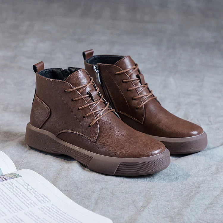 Cozy Classic Low Heel Ankle Boots for Women