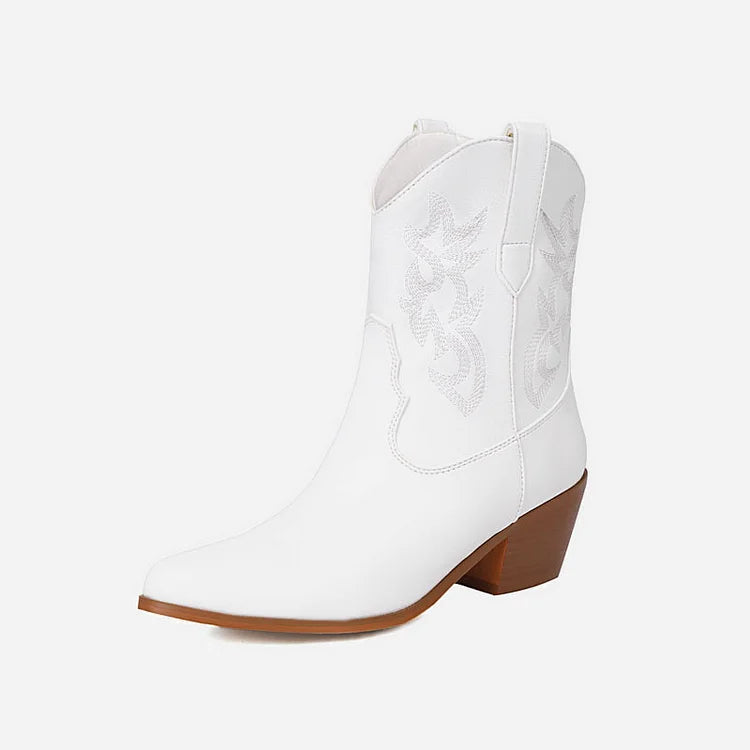 Rugged Ladies Cowboy Ankle Boots